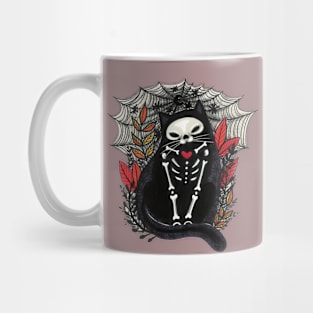 Skeleton cat Mug